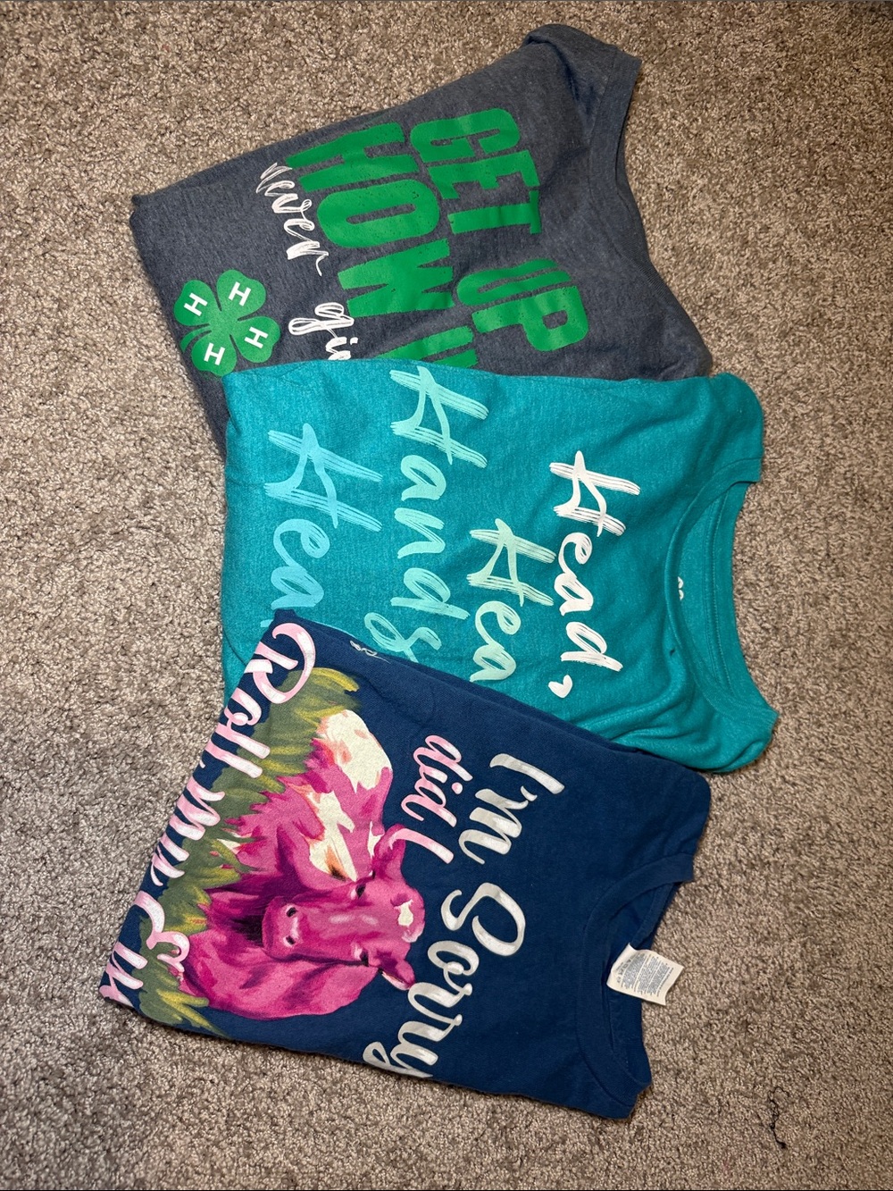 3 Graphic Tee Bundle - Teal, Navy & Charcoal